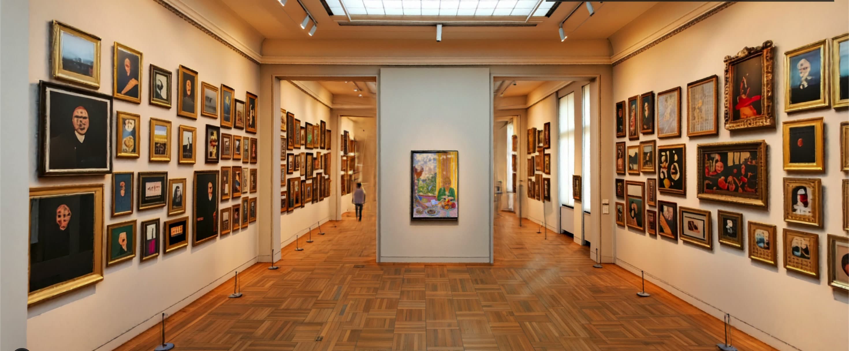 The Green Blouse hung on a freestanding wall in the Musée d'Art Moderne, Paris, 2006
